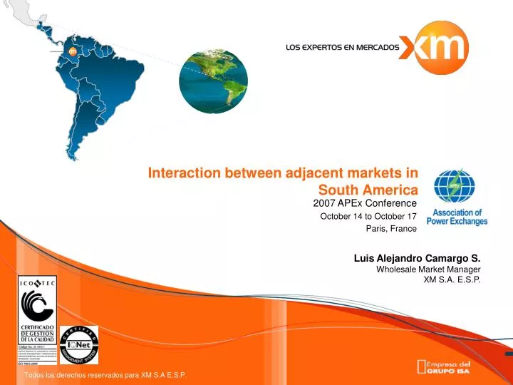 interaction between adjacent markets in south america