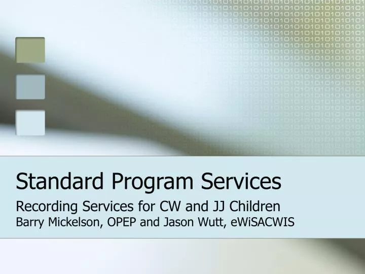 standard program services
