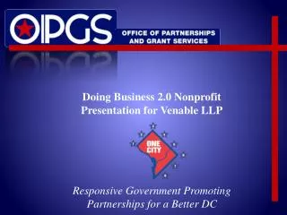 Doing Business 2.0 Nonprofit Presentation for Venable LLP