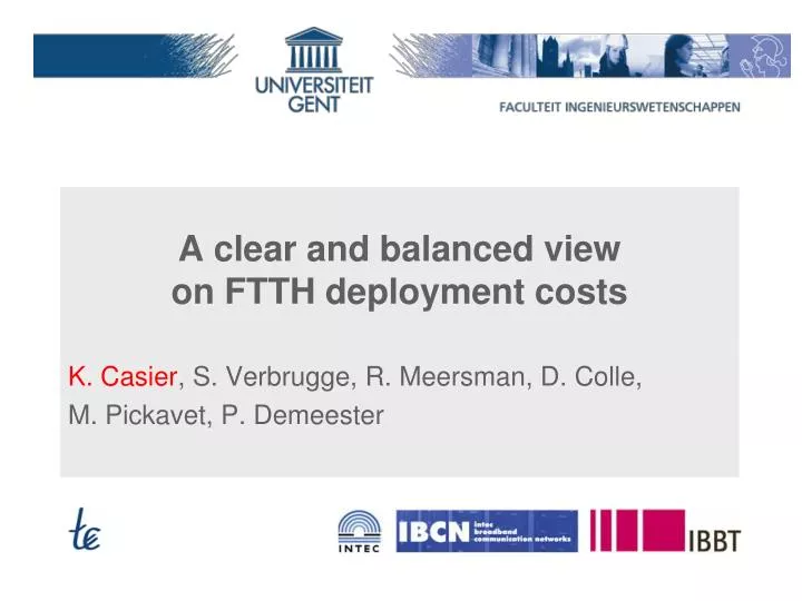 a clear and balanced view on ftth deployment costs