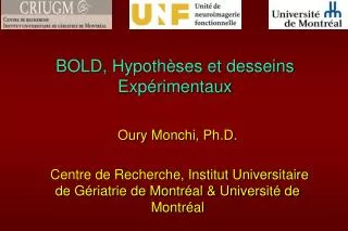 bold hypoth ses et desseins exp rimentaux
