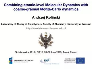 Combining atomic-level Molecular Dynamics with coarse-grained Monte-Carlo dynamics