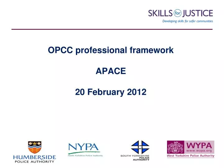 opcc professional framework apace 20 february 2012