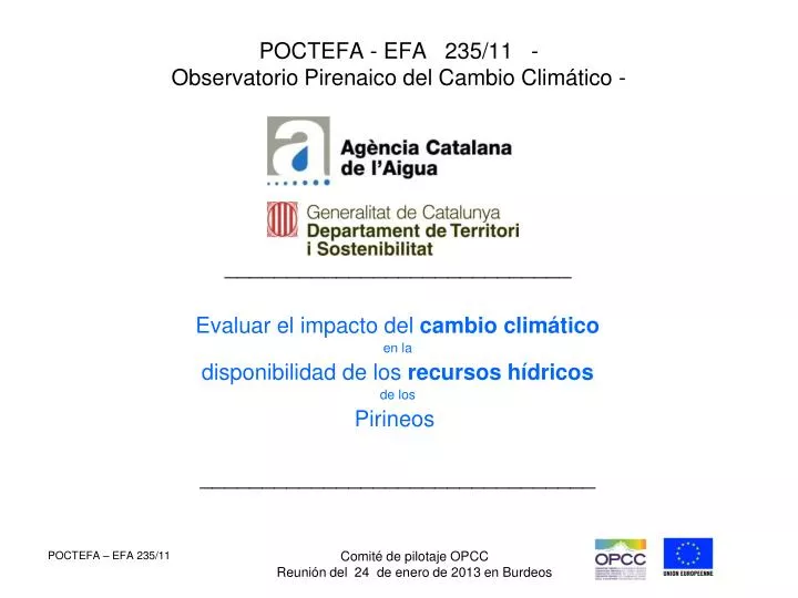 poctefa efa 235 11 observatorio pirenaico del cambio clim tico