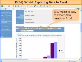 IBIS-Q Tutorial: Exporting Data to Excel