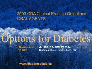 2003 CDA Clinical Practice Guidelines ORAL AGENTS