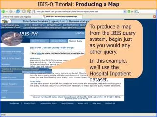 IBIS-Q Tutorial: Producing a Map