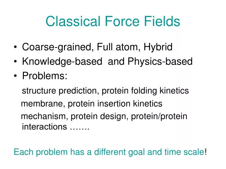 classical force fields