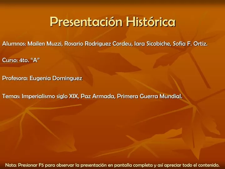 presentaci n hist rica