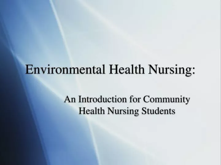 environmental health nursing