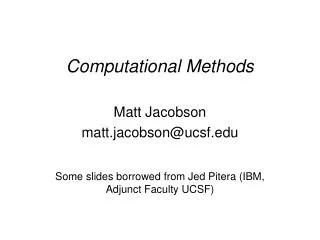 Computational Methods