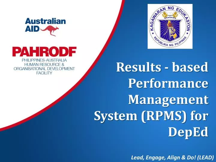 results based performance management system rpms for deped