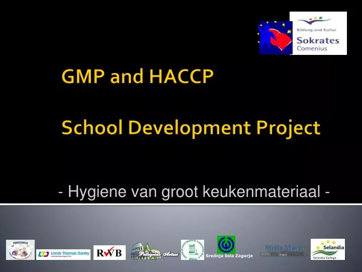 gmp and haccp school development project