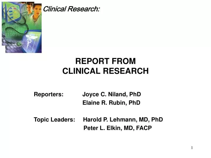 report from clinical research