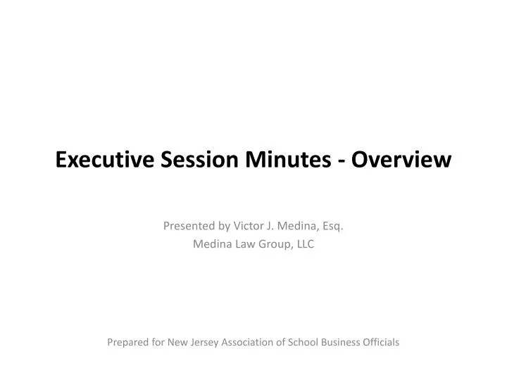 executive session minutes overview
