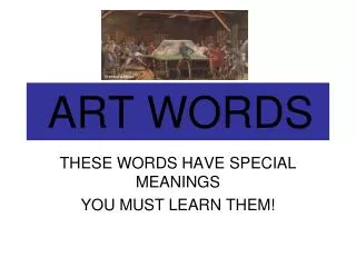 ART WORDS