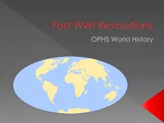 Post WWI Revolutions