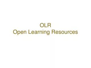 OLR Open Learning Resources