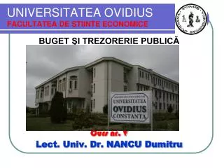 universitatea ovidius facultatea de stiinte economice