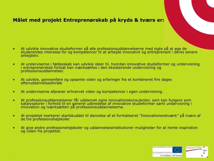 m let med projekt entrepren rskab p kryds tv rs er