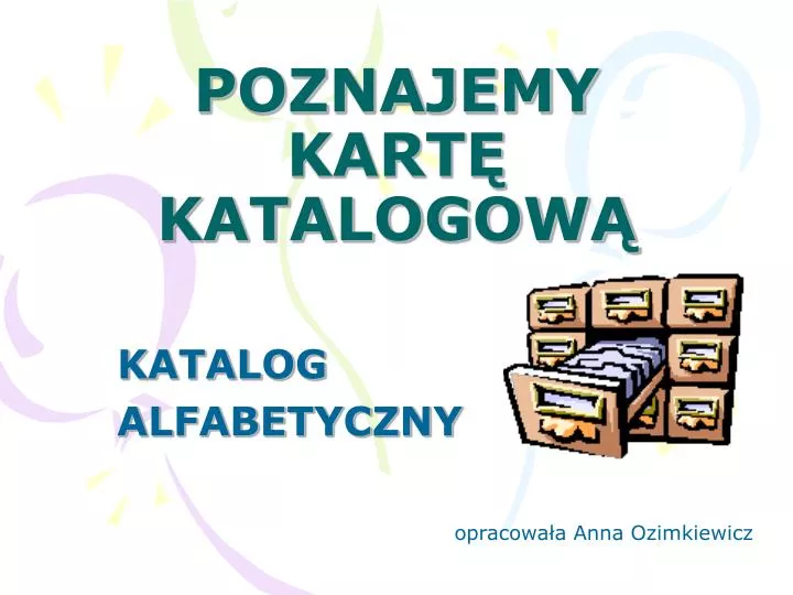 poznajemy kart katalogow