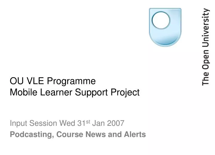 ou vle programme mobile learner support project