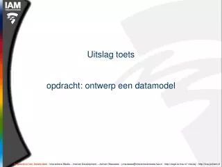 uitslag toets opdracht ontwerp een datamodel