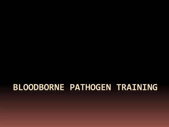 bloodborne pathogen training