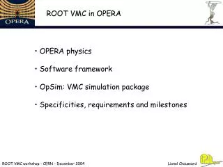ROOT VMC workshop - CERN - December 2004