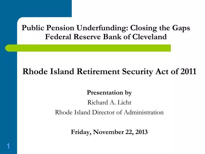 public pension underfunding closing the gaps federal reserve bank of cleveland