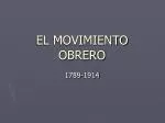 EL MOVIMIENTO OBRERO - slide 1