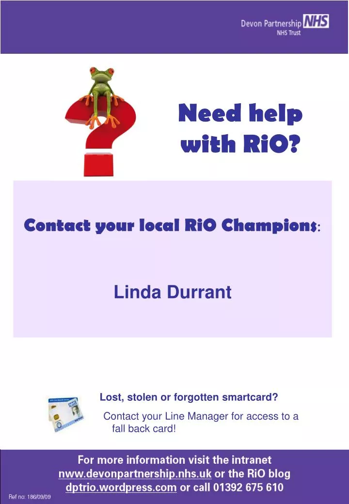 need help with rio