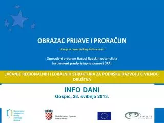 obrazac prijave i prora un