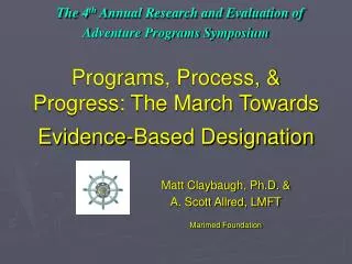 Matt Claybaugh, Ph.D. &amp; A. Scott Allred, LMFT Marimed Foundation