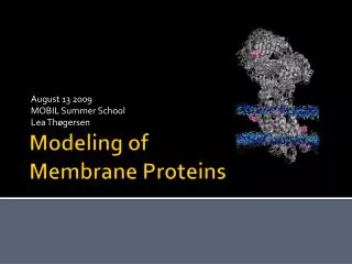 Modeling of Membrane Proteins