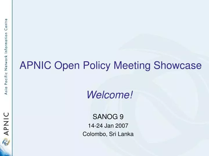 apnic open policy meeting showcase