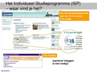 het individueel studieprogramma isp waar vind je het
