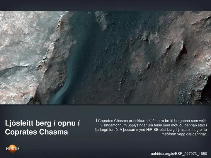 lj sleitt berg opnu coprates chasma