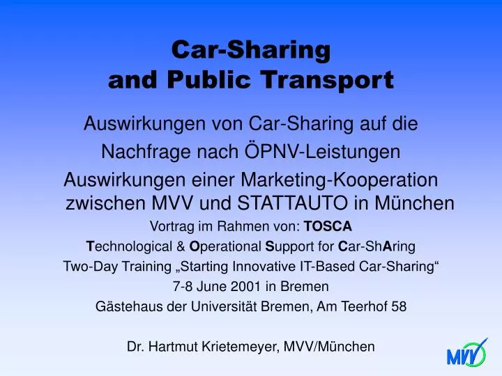 car sharing and public transport