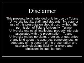 disclaimer
