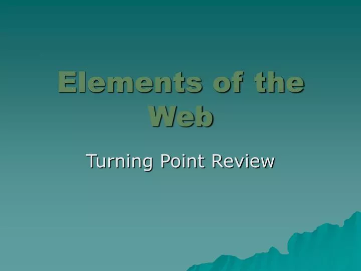 elements of the web