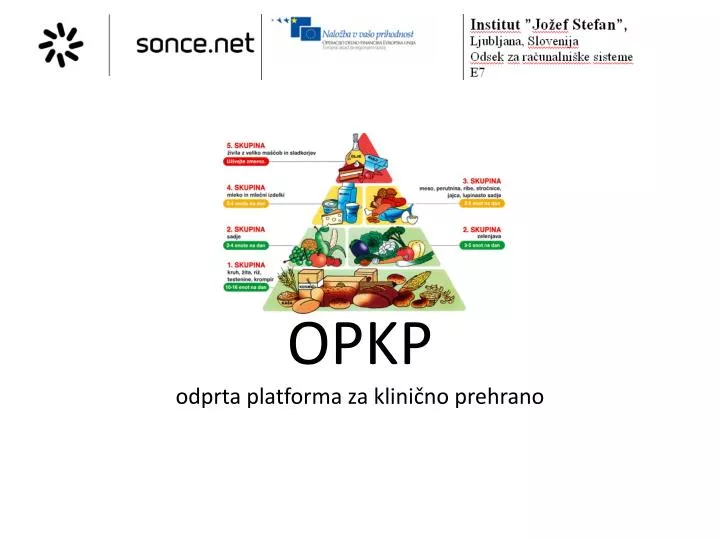 opkp odprta platforma za klini no prehrano