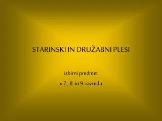 starinski in dru abni plesi