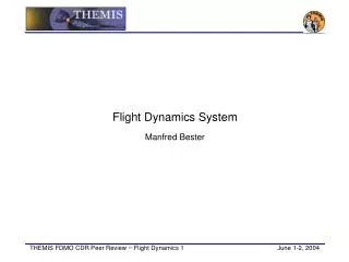 Flight Dynamics System Manfred Bester