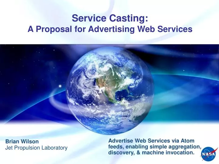 service casting a proposal for advertising web services