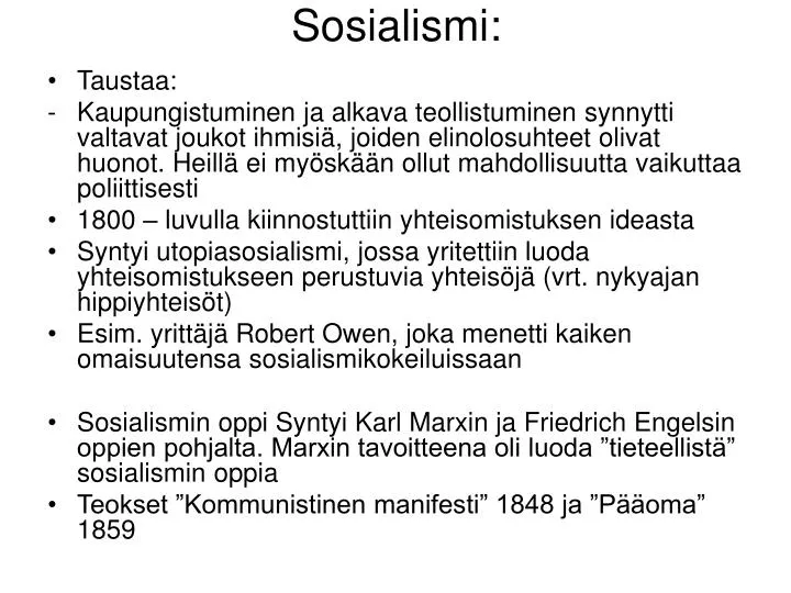 sosialismi