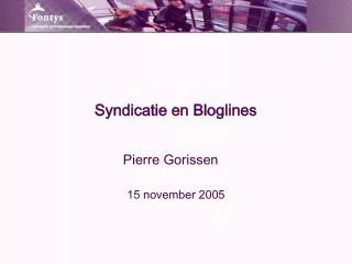syndicatie en bloglines