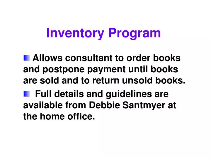 inventory program