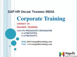 sap hr online training in Delhi