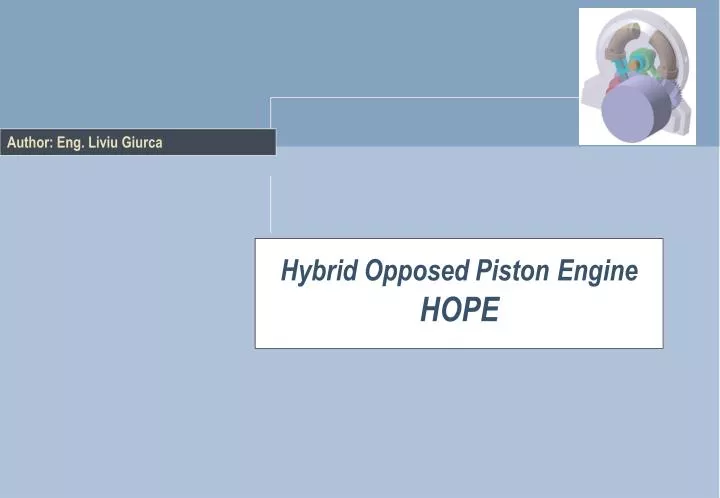 hybrid opposed piston engine hope